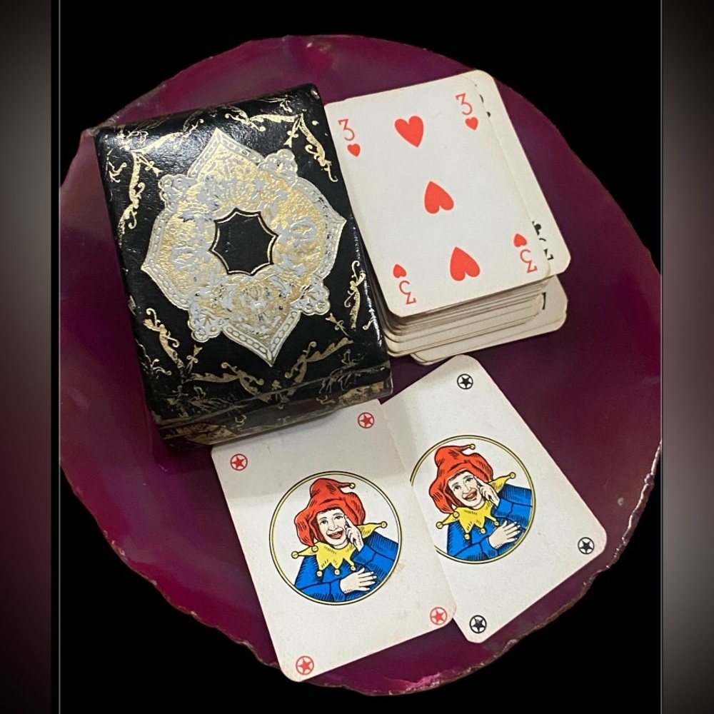 Vintage Miniature Playing Card in Italy Case #9283